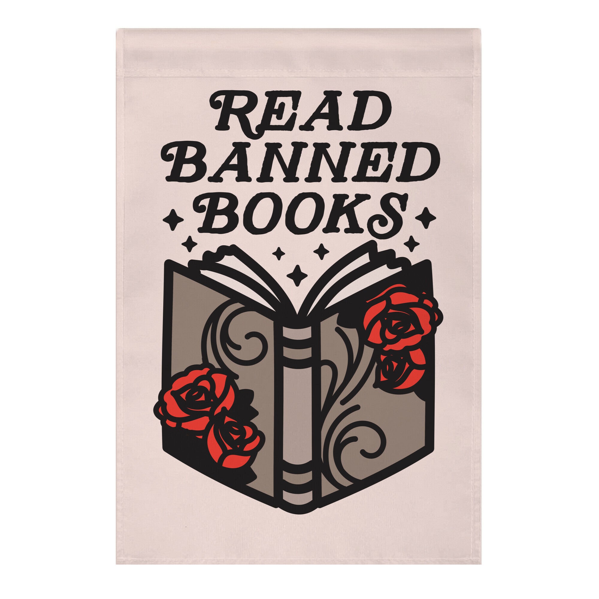 Read Banned Books Garden Flag